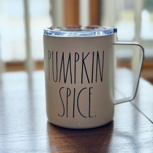 Rae Dunn Pumpkin Spice Stainless Steel Insulated Travel Mug 12oz NEW